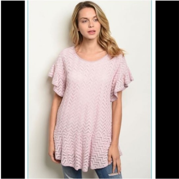 🎉HP🎉 ONE LEFT!! Pretty Crochet Lined Entro Blouse - Picture 2 of 6